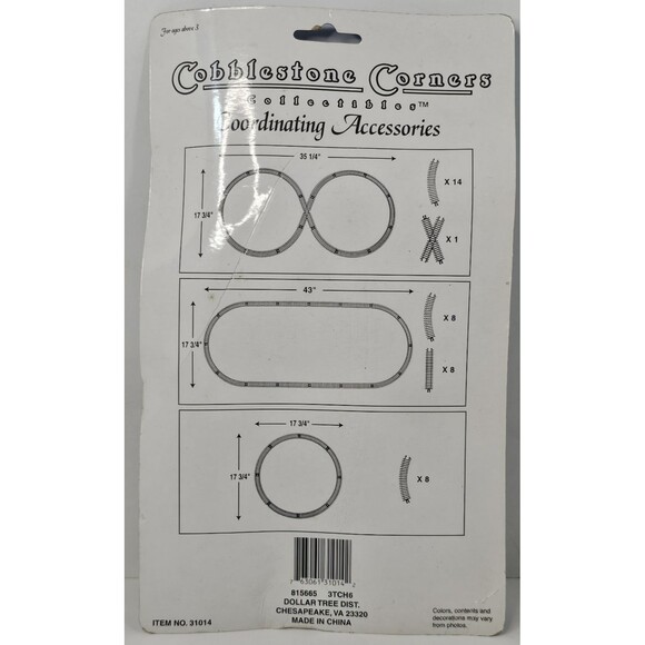 Cobblestone Corners Collectibles Railroad Curve Rails-8 Pc - Picture 2 of 5
